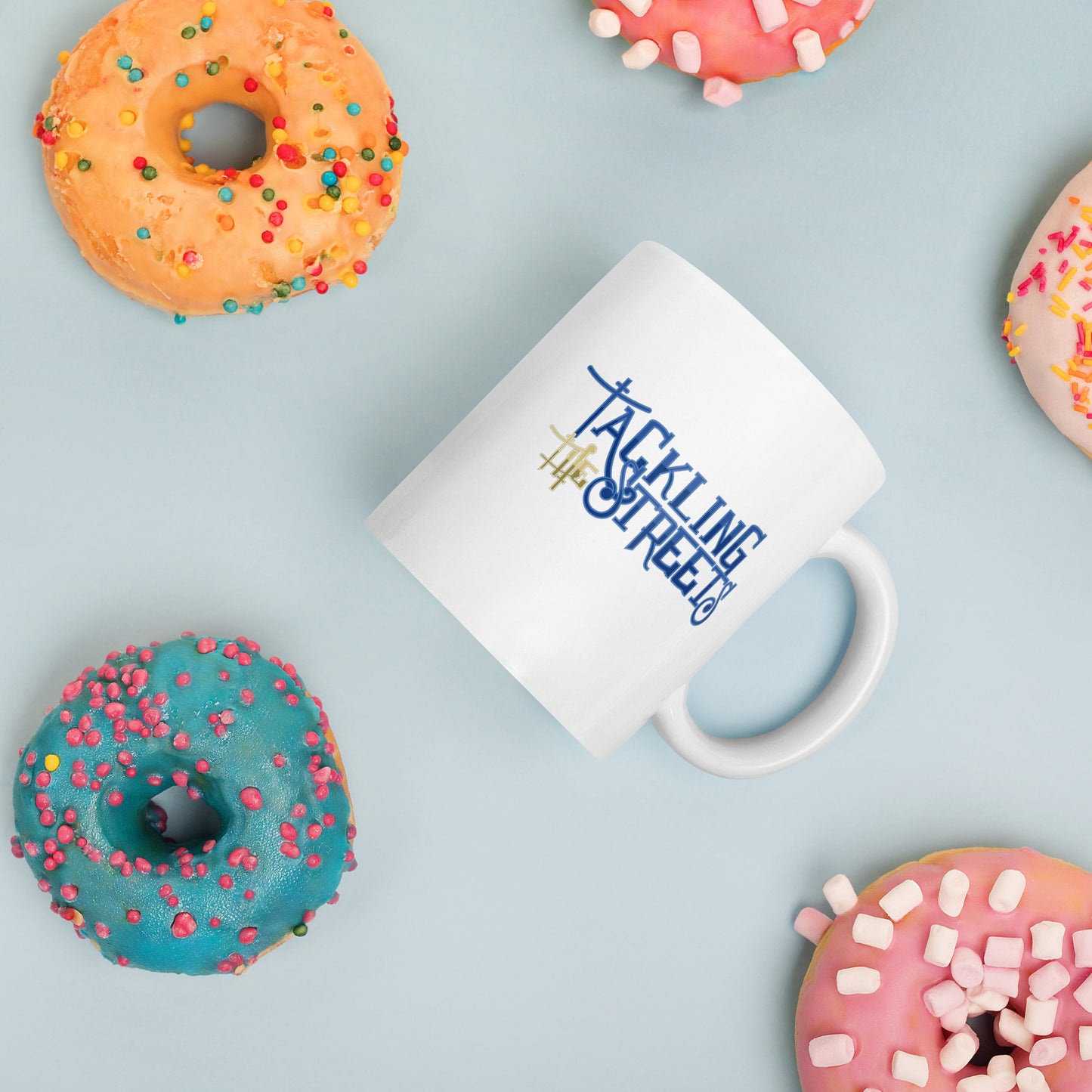White glossy mug